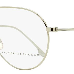 Victoria Beckham Damen Aviator Brillen VB2106 040 Silber 58mm