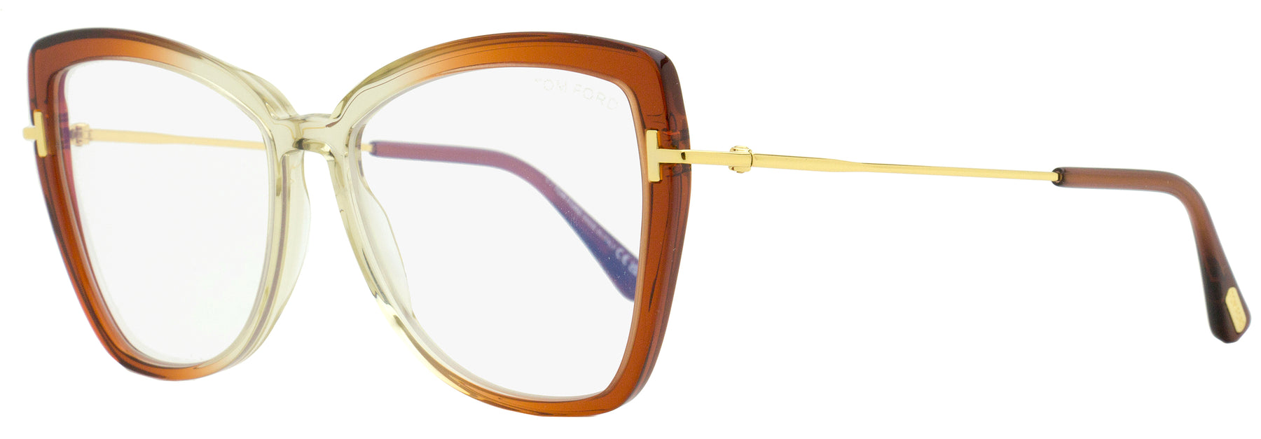 Tom Ford Damen Butterfly Brillen TF5882B 044 Orange Farbverlauf 55mm