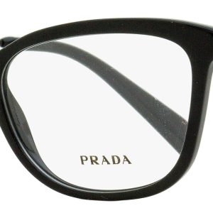 Prada Rechteckige Damenbrille VPR 02Y 07E-1O1 Schwarz 54 mm
