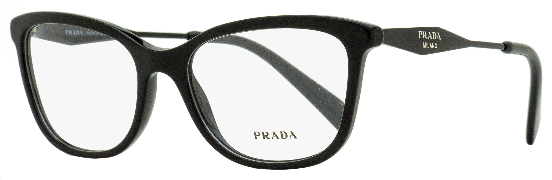 Prada Damen Rechteckige Brillen VPR 02Y 07E-1O1 Schwarz 54mm
