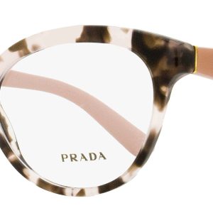 Prada Ovale Damenbrille VPR 11R ROJ-1O1 Orchideenschildkröte 52 mm