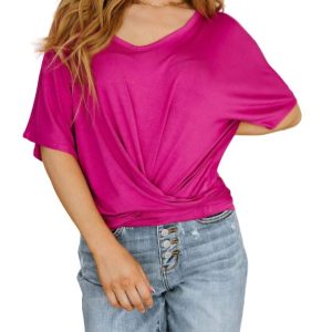 Gefesselt mit einem Schleifenoberteil in Magenta 7732495253564