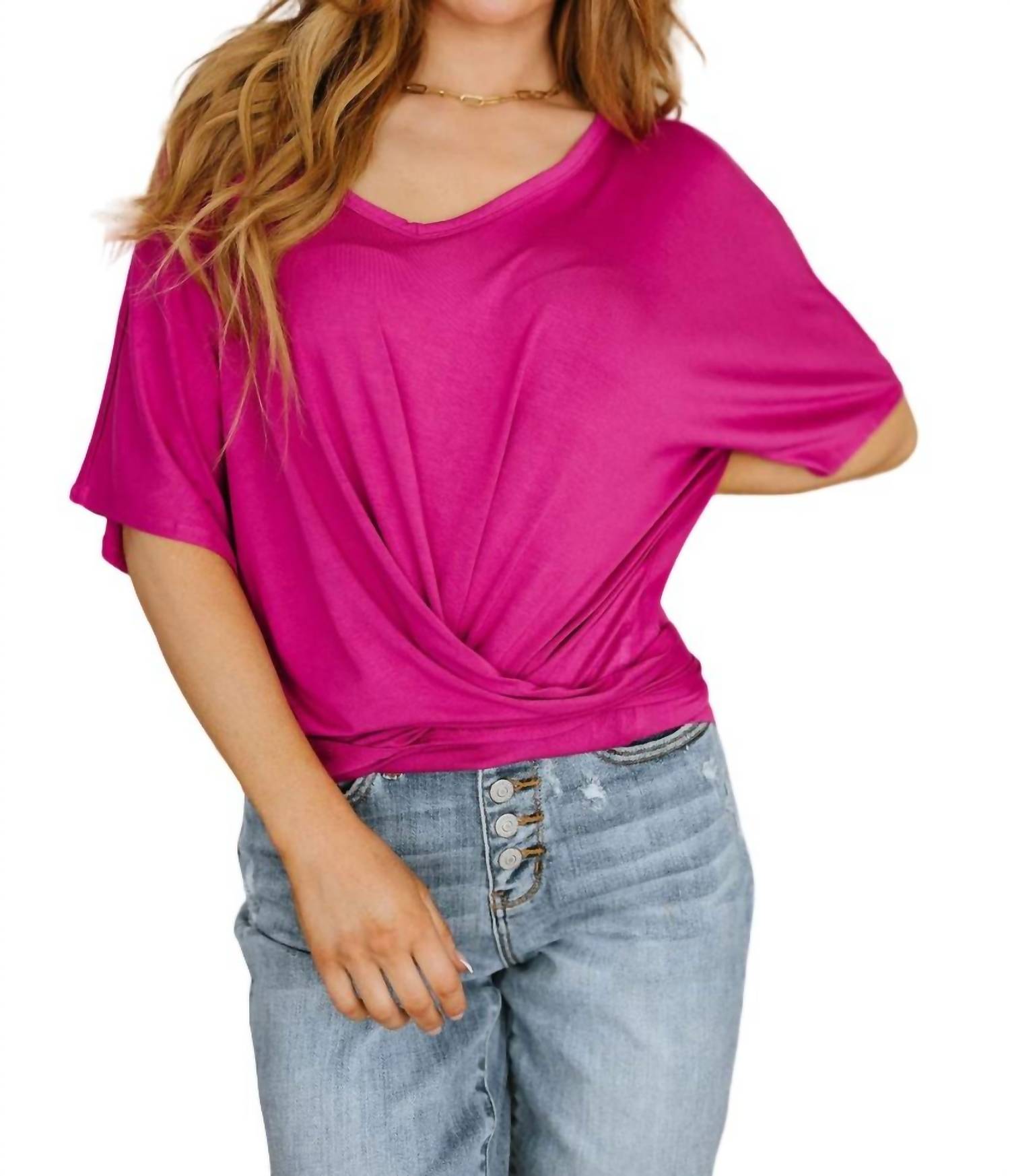 Gebunden mit einem Bow Top in Magenta