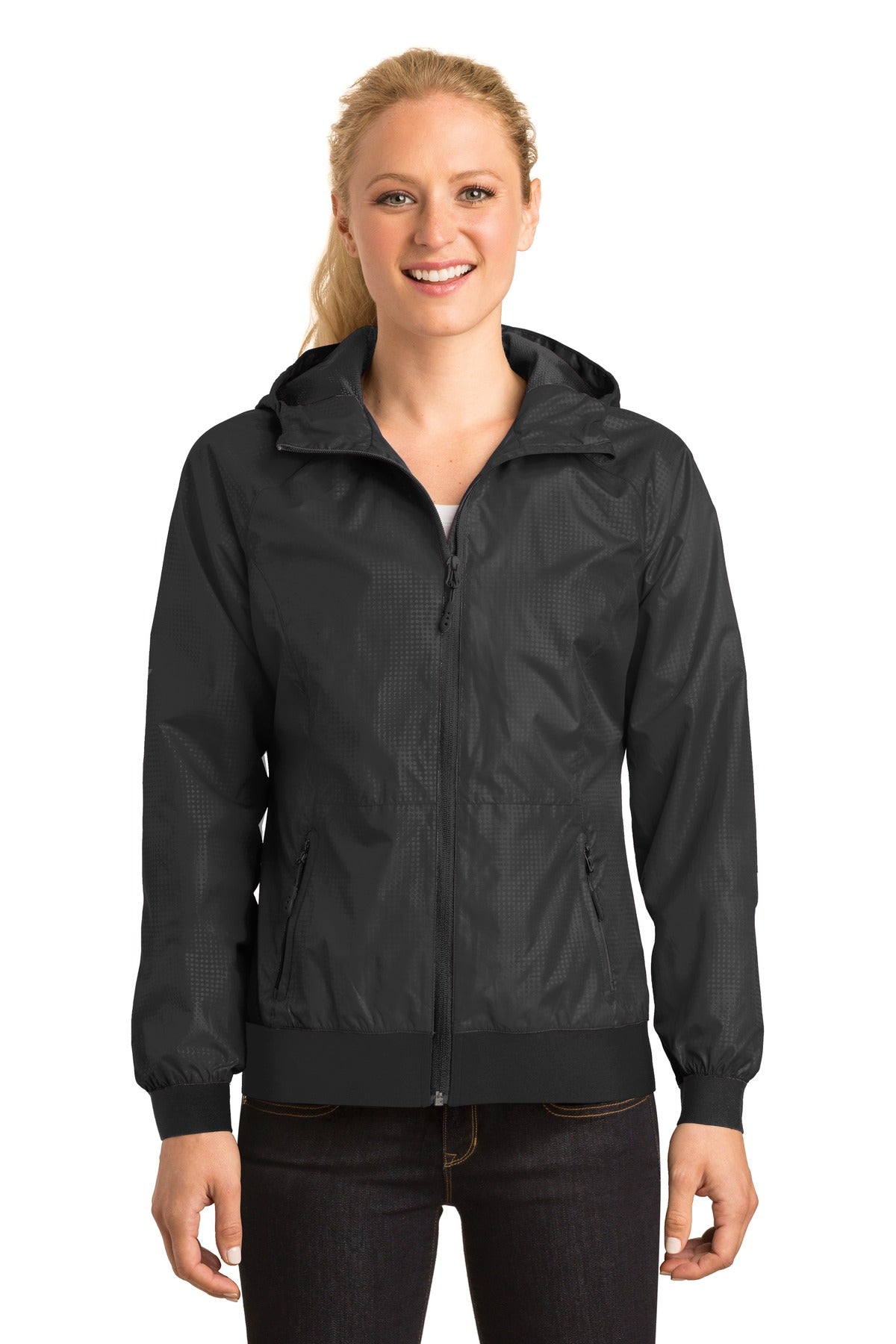 Sport-Tek Damen geprägte Kapuzenjacke LST53