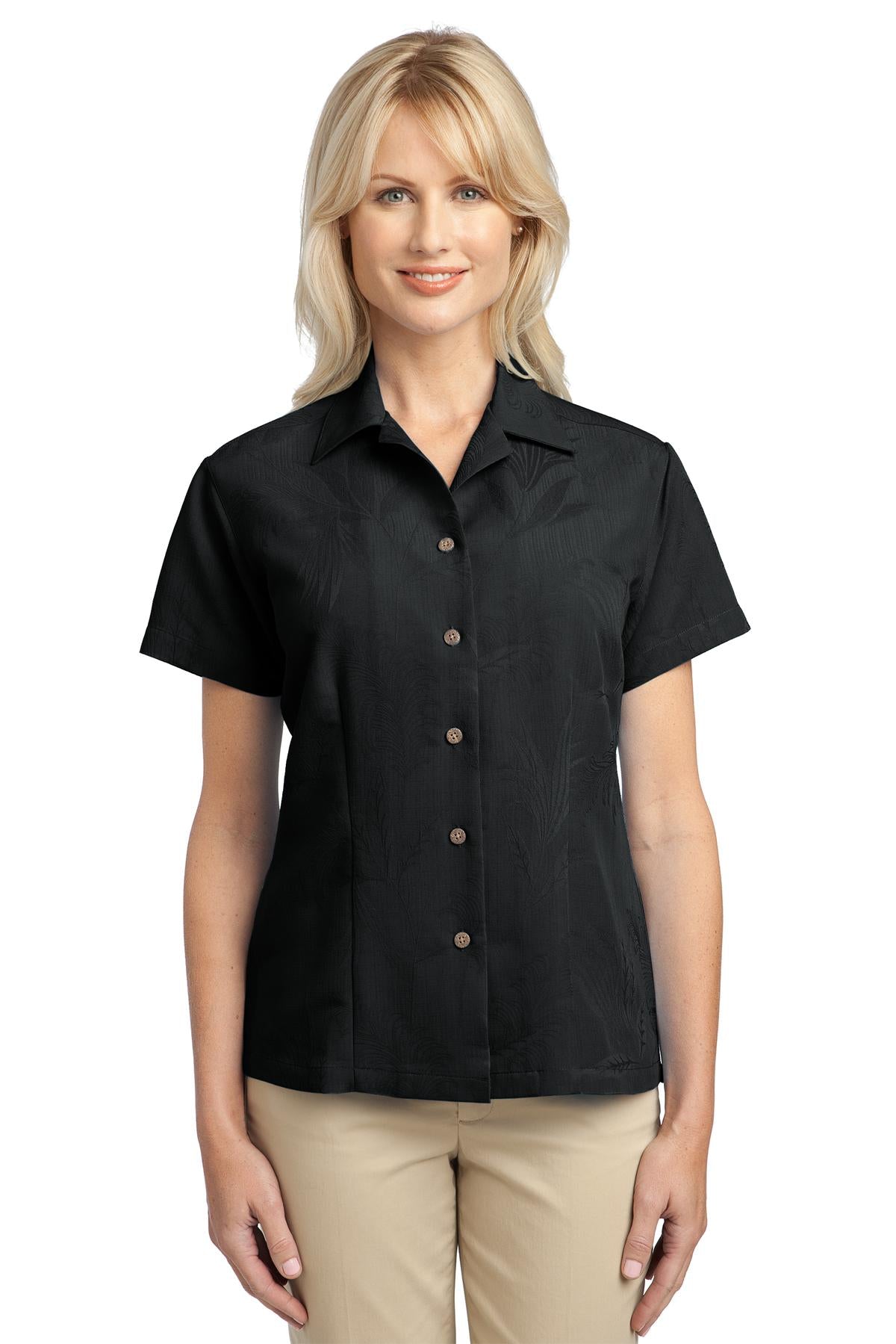 Port Authority Damen gemustert Easy Care Camp Hemd L536