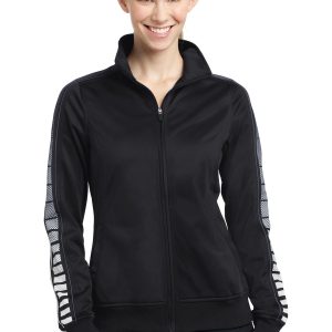 Sport-Tek Damen Dot Sublimation Tricot Track Jacke LST93