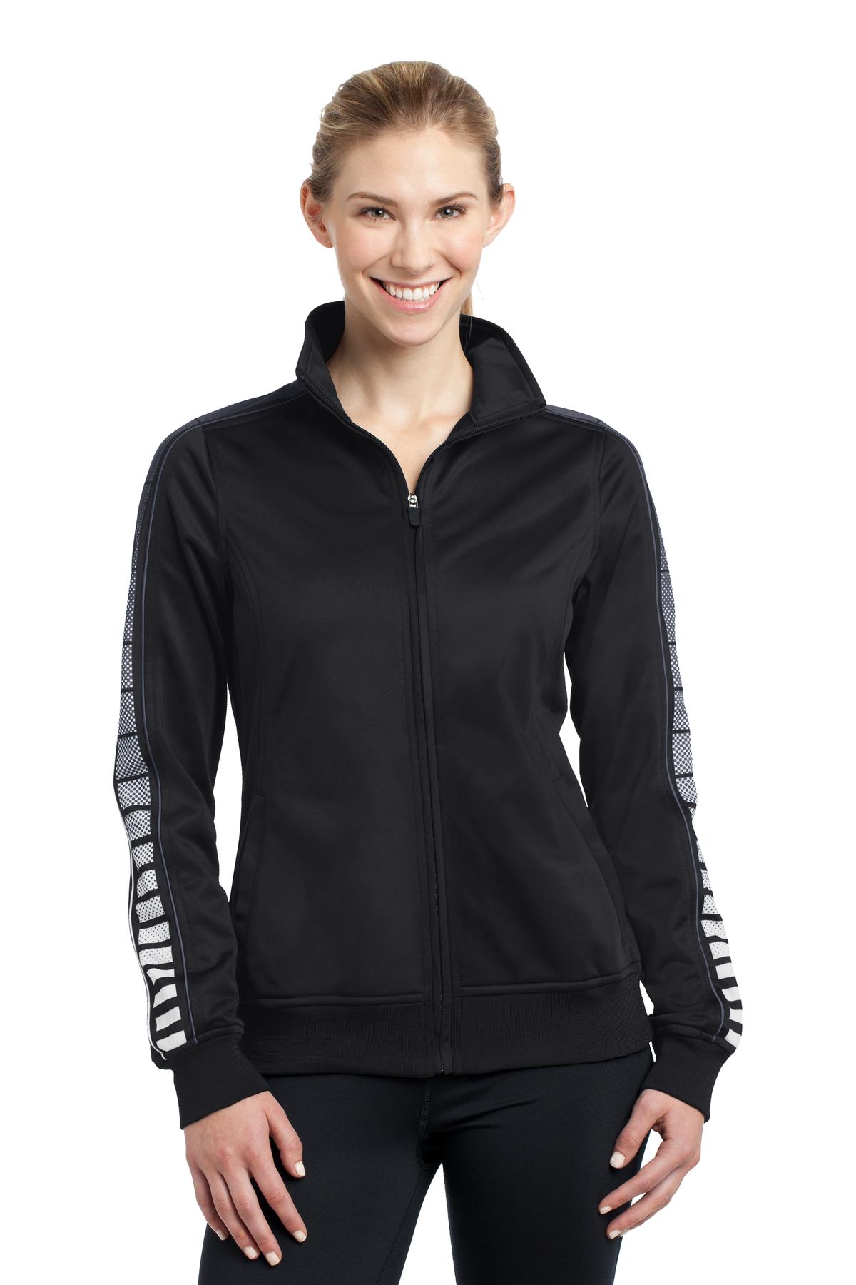 Sport-Tek Damen Dot Sublimation Tricot Track Jacke LST93