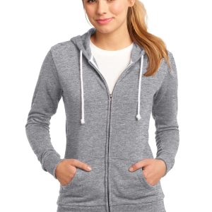 District Juniors Core Fleece Full-Zip Hoodie. DT290