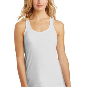 District Made Damen 60/40 gerafftes Racerback-Tanktop. DM420