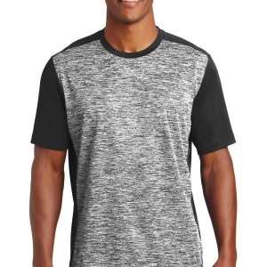 Sport-Tek Herren PosiCharge Electric Heather Colorblock Tee ST395