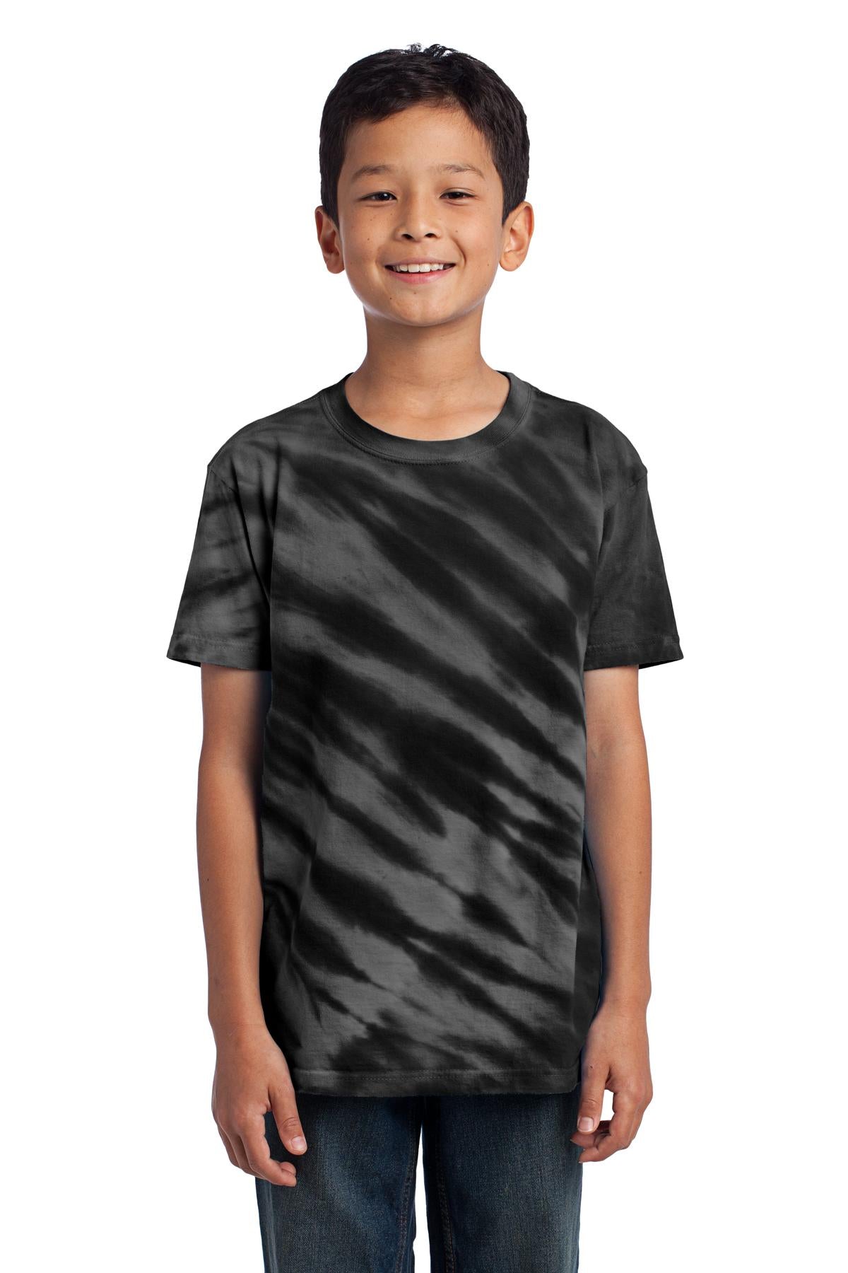 Port & Company Jugend Tiger Streifen Batikmuster T-Shirt PC148Y