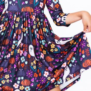 Fangtastic 3/4-Ärmel-Taschen-Twirl-Kleid