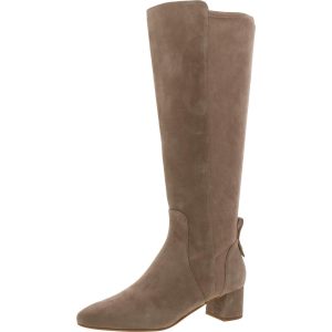 Kniehohe Stiefel „Go-To Block Boot 45“ aus Mixed-Media-Wildleder