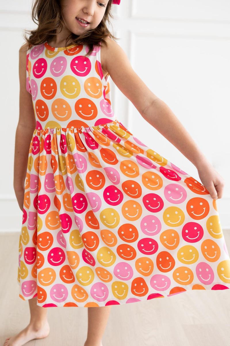 Machen Sie sich keine Sorgen, seien Sie hippy Top Twirl Kleid