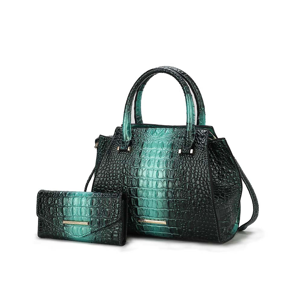 Bently Croc-Embossed Tragetasche & Geldbörse Set Handtasche von Mia K