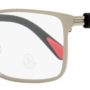 Moncler Herren-Rechteckbrille ML5163H 015 Ruthenium/Schwarz 55 mm