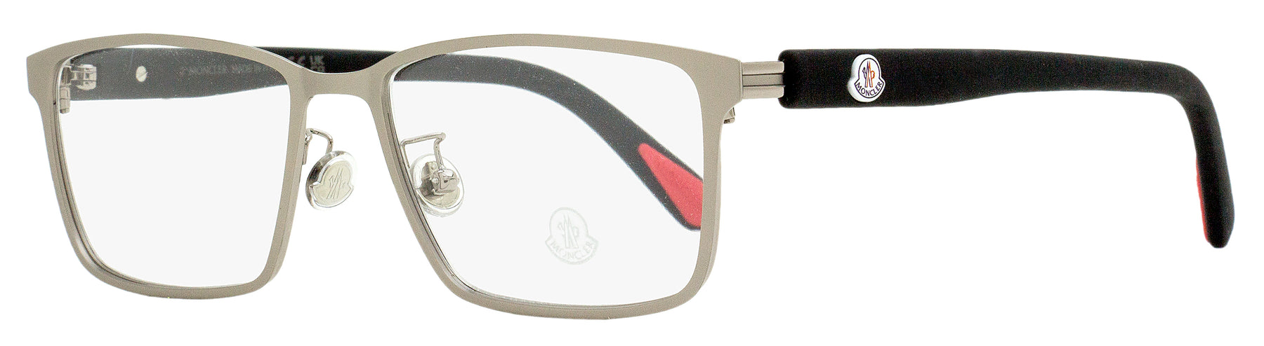 Moncler Rechteckige Brillen für Herren ML5163H 015 Ruthenium/Schwarz 55mm