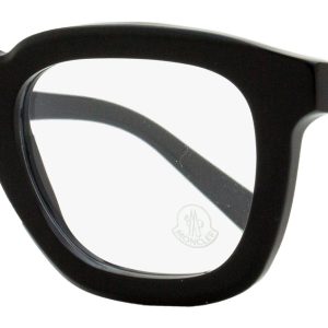 Moncler Herrenbrille mit dickem Rand ML5195 001 Schwarz/Weiß 48 mm