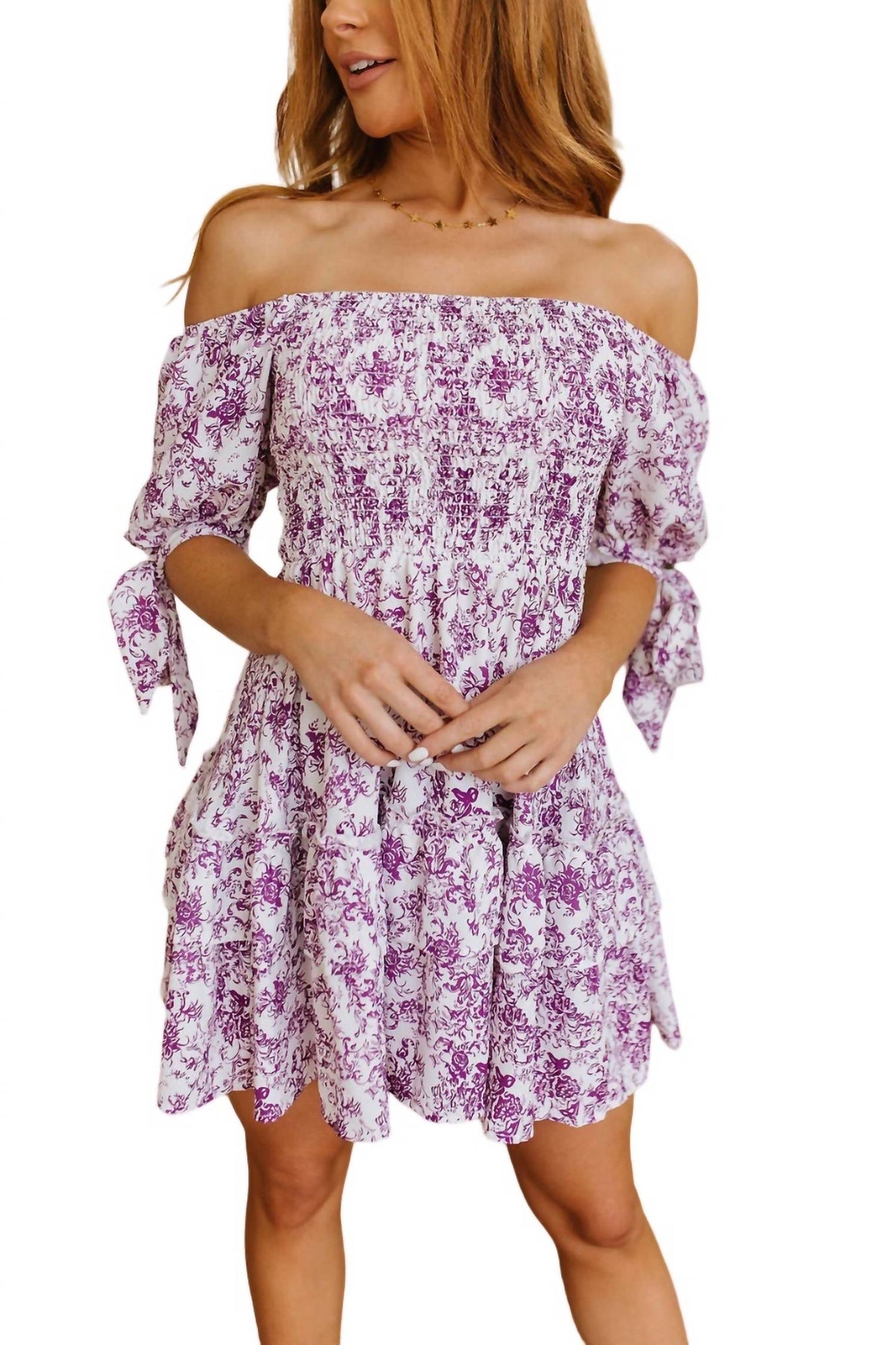 Hübsche kleine Sache Blumenkleid in Violett