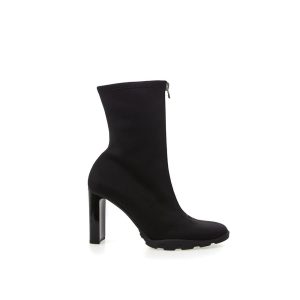 Alexander McQueen Elegante Neopren Leder Damen Stiefel