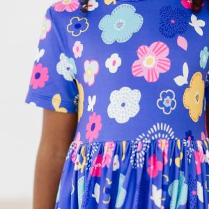 mit Blumenmuster Frenzy S/A-Taschen-Twirl-Kleid