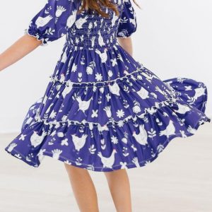 Gesmoktes Rüschenkleid von Feathered Friends