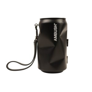 Schwarze Dose Strap Clutch