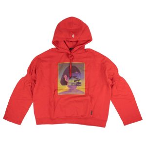 Pullover-Hoodie mit Slide-Grafik in Rot