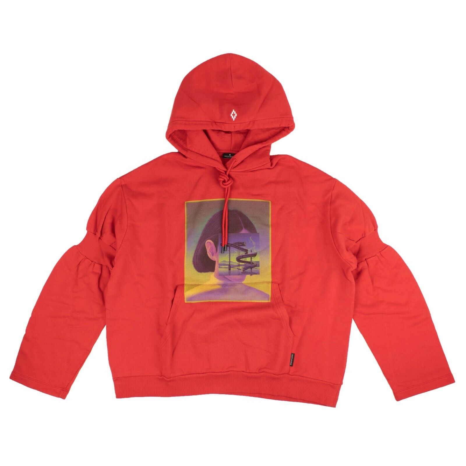 Rot Slide Graphic Pullover Kapuzenpullover