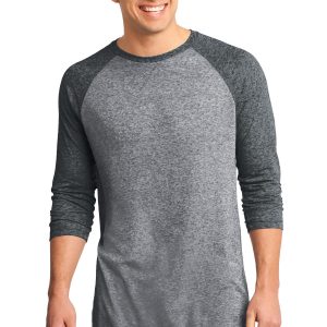 District Microburn Raglan-T-Shirt mit 3/4-Ärmeln für junge Herren. DT162