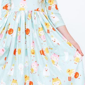 Ghouls wollen einfach nur Spaß haben, Twirl-Kleid mit 3/4-Ärmeln und Taschen