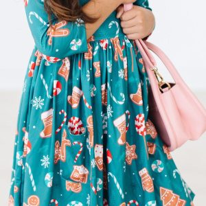 Gingerbread House Twirl-Kleid mit Taschen