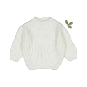 Der Grobstrickpullover – Weiß
