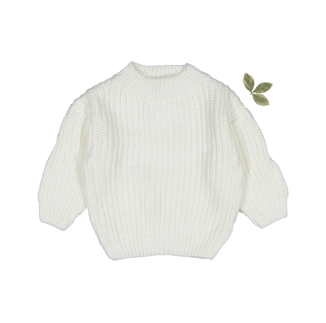 Der grob Strickpullover – Weiß