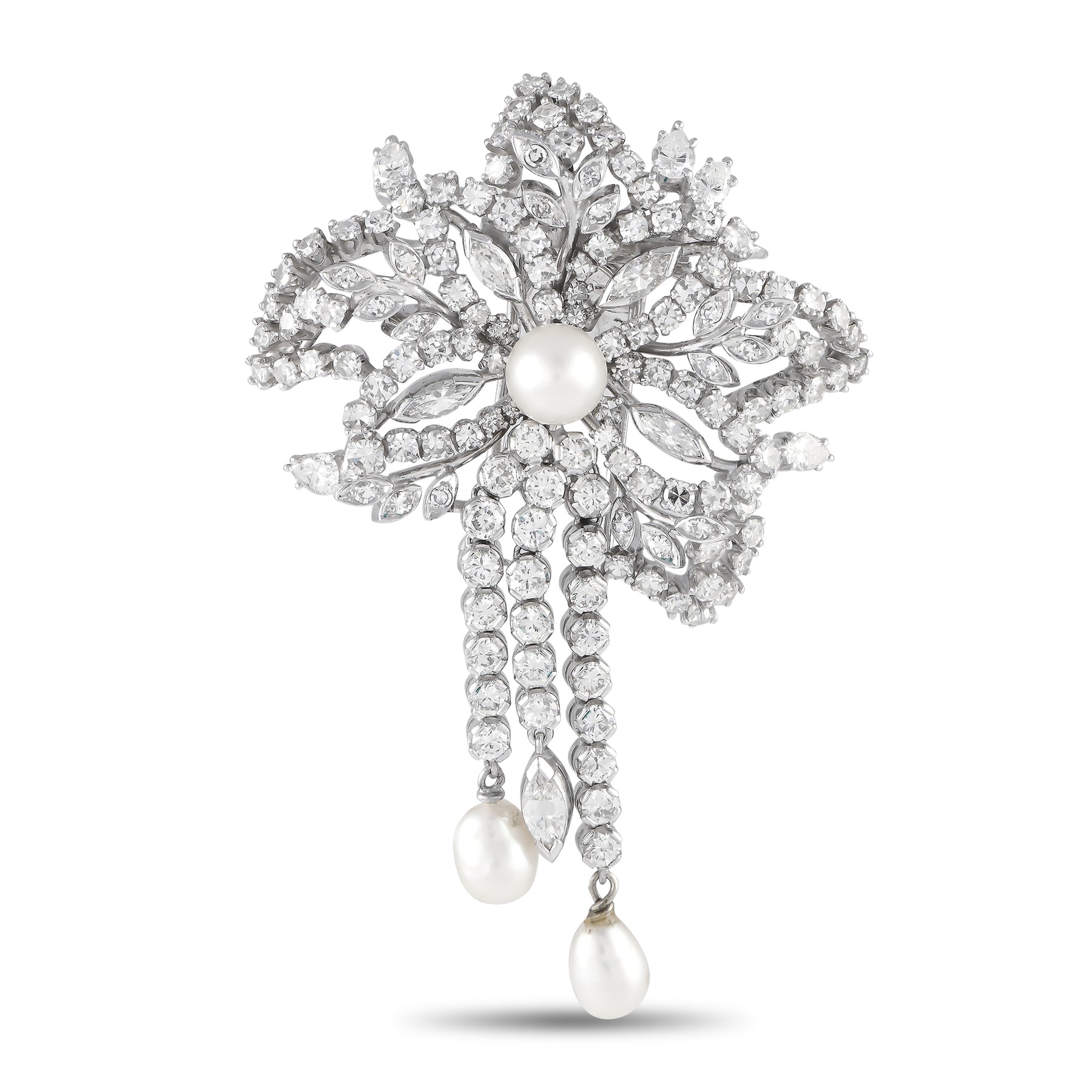 LB Exclusive Platin 6.23ct Diamant Brosche #9007739
