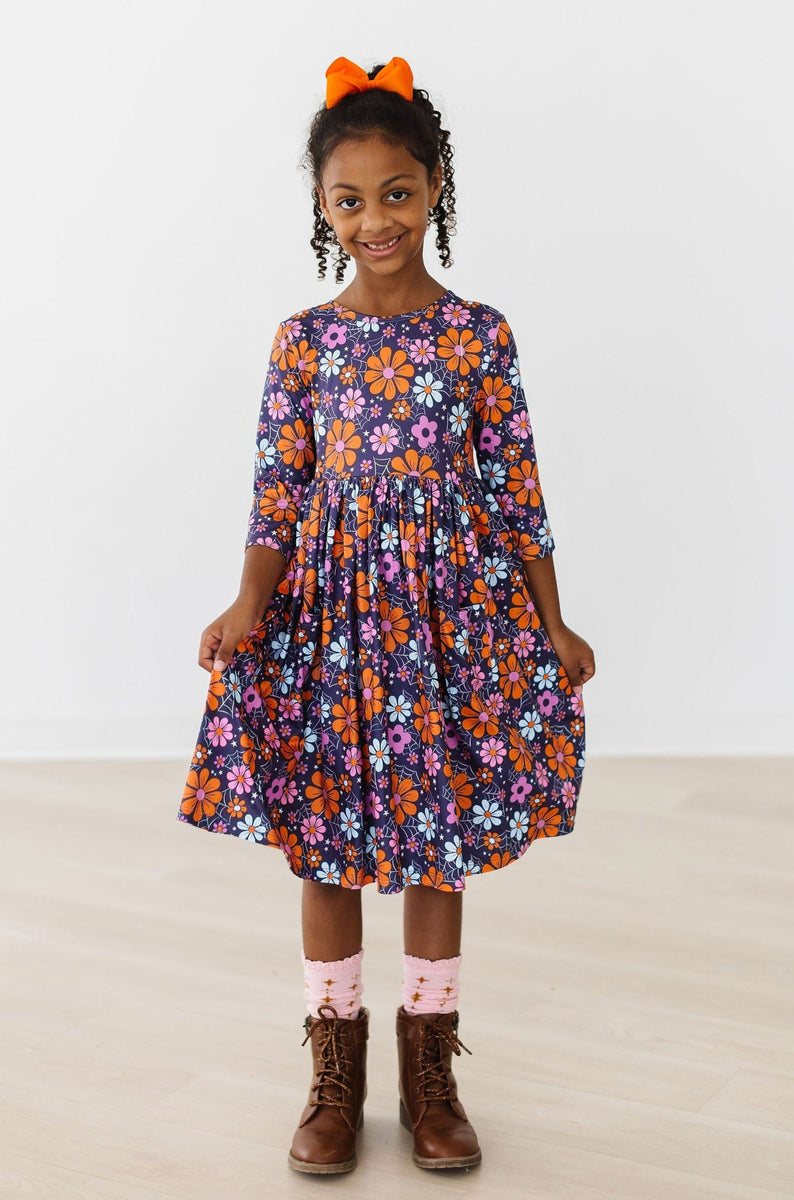 Haunted Garden 3/4-Ärmel Tasche Twirl Kleid