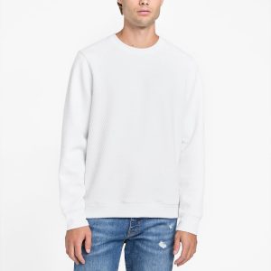 Omar Jacquard-Pullover mit Rundhalsausschnitt