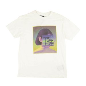 Weißes Kurzarm Slide T-Shirt
