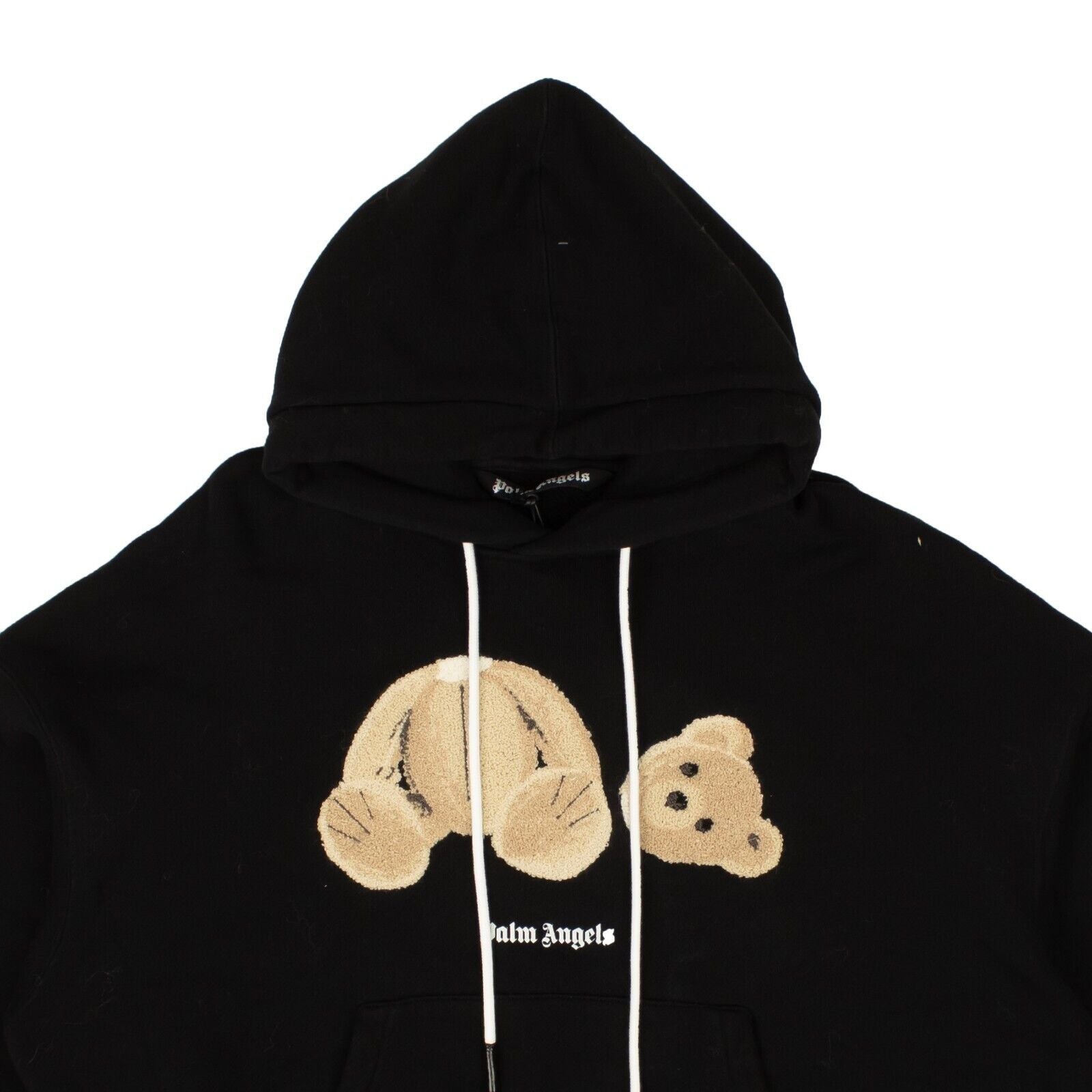 Schwarz Boucle Bear Kapuzenpullover