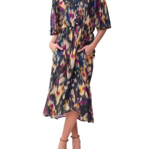 Maggy-Kleid in Ocker/Schwarz Multi 7732508229692