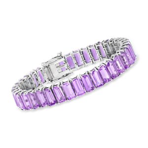 Ross-Simons Amethyst-Tennisarmband aus Sterlingsilber