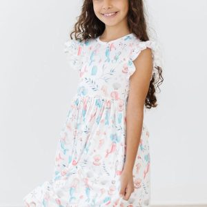 Mermaid Friends Twirl-Kleid mit Flatterärmeln