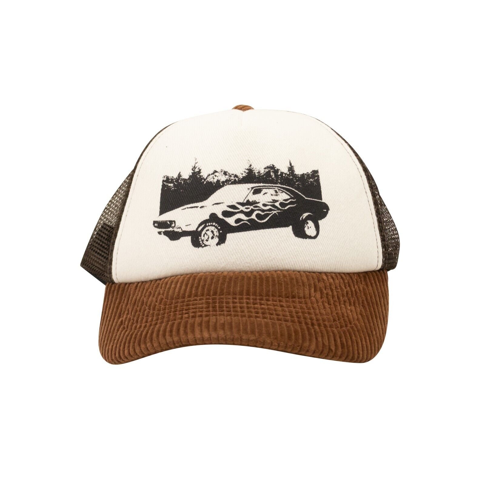 Braune Velvety weiche Graphic Car Baseballmütze