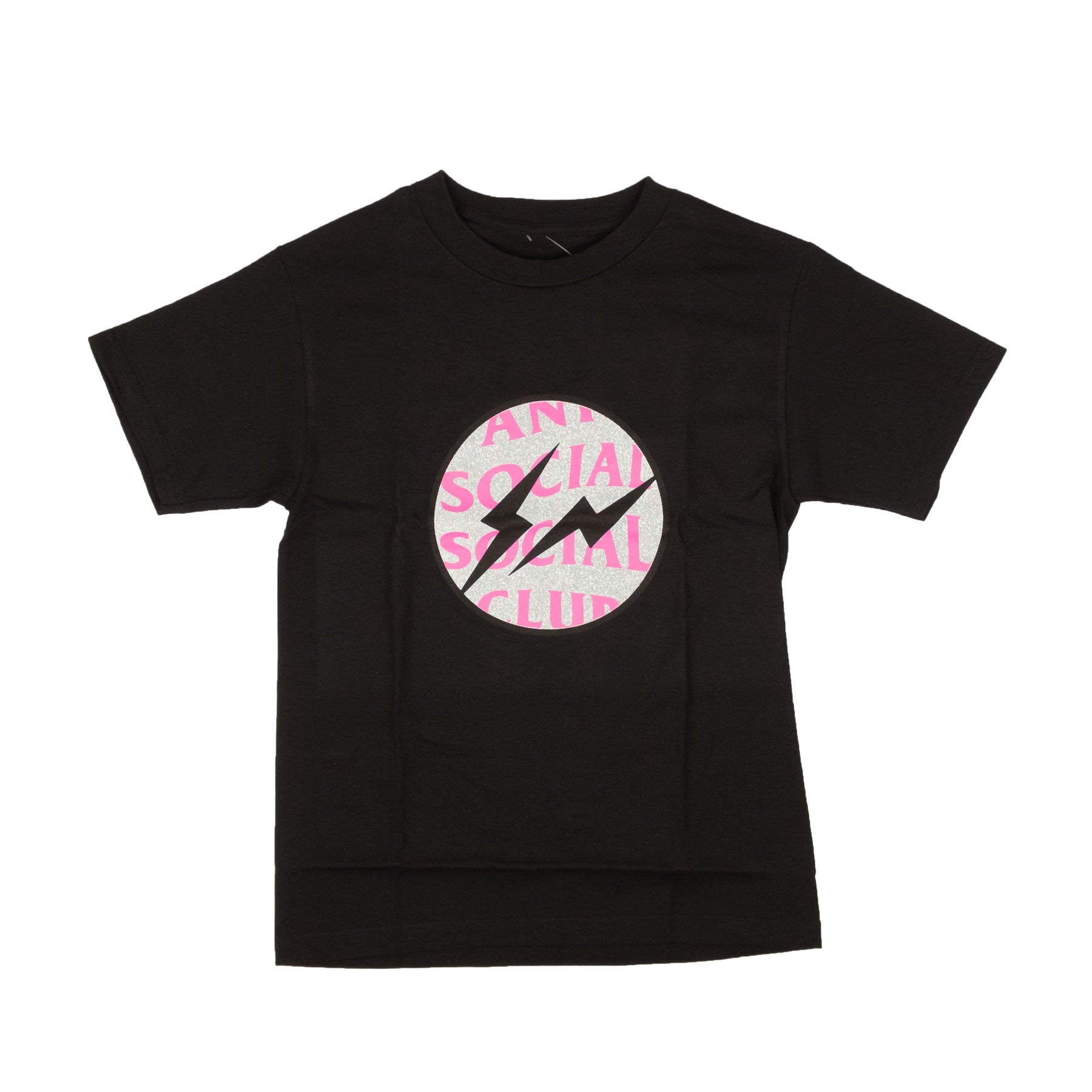 Schwarzes Logo T-Shirt mit Streifen