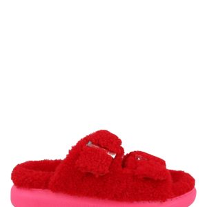 Slide-Sandalen aus Shearling