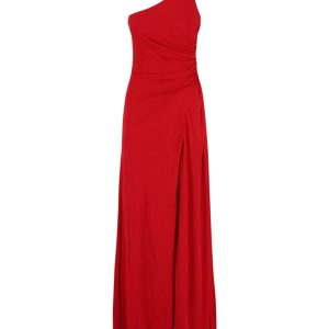 Asymmetrisch drapiertes Jerseykleid