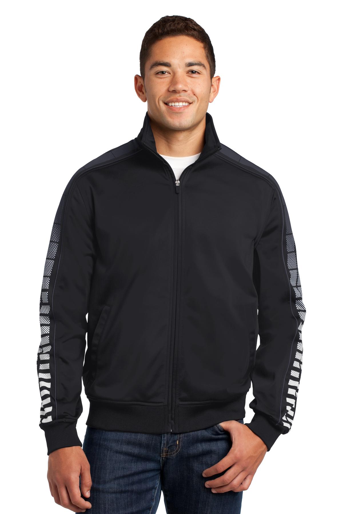Sport-Tek Herren Dot Sublimation Tricot Track Jacke JST93