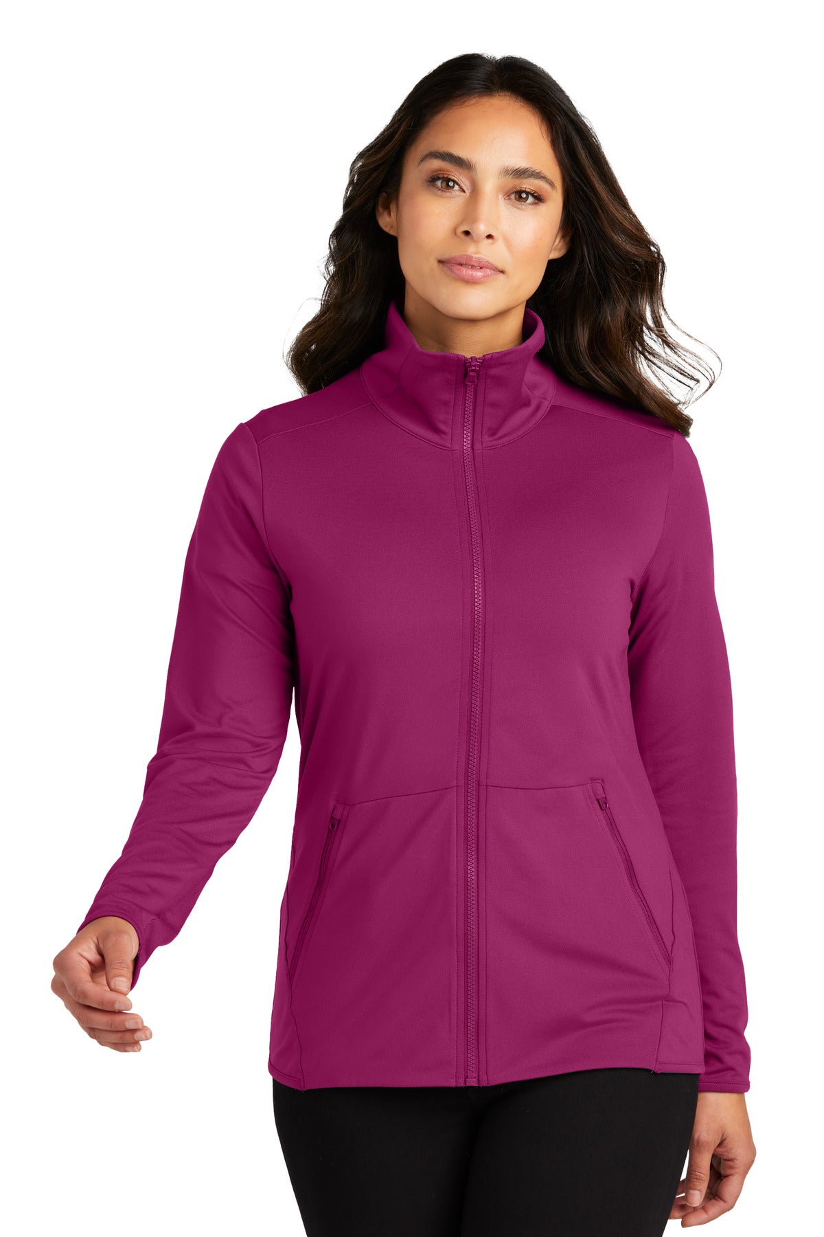 Port Authority Damen Accord Stretch Fleece durchgehender Reißverschluss Jacke