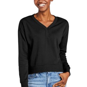 District Damen-Sweatshirt „Perfect Tri Fleece“ mit V-Ausschnitt
