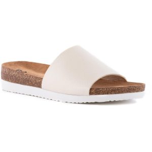 Get Going Slide-Sandalen aus Kork-Kunstleder